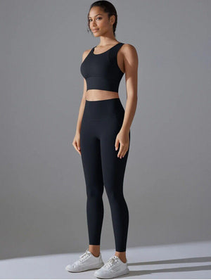 Set leggings + sports Bra  black Mimfurn
