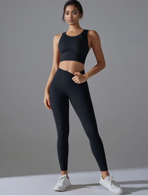 Set leggings + sports Bra  black Mimfurn