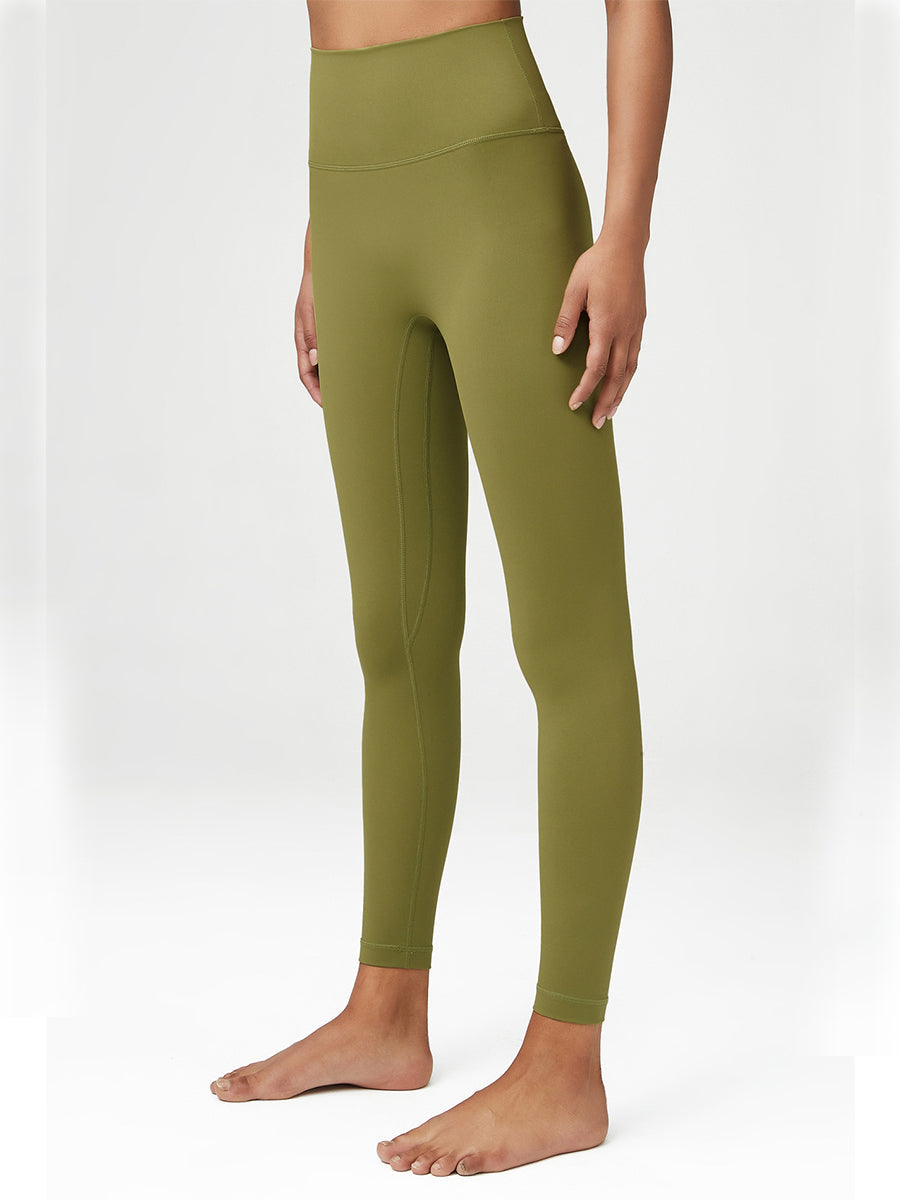 High-Waisted 7/8 Yula Luxe Yoga Leggings-Leaf Mimfurn
