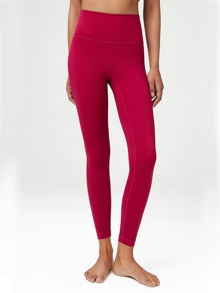 High-Waisted 7/8 Yula Luxe Yoga Leggings-Red Mimfurn