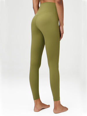 High-Waisted 7/8 Yula Luxe Yoga Leggings-Leaf Mimfurn