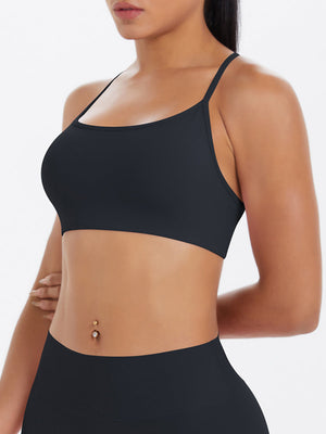 Set Scrunch Shorts + Sports Bra Braided Black MIMFURN