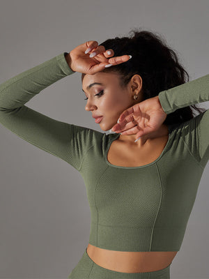 Yoga long sleeved Tops Mimfurn