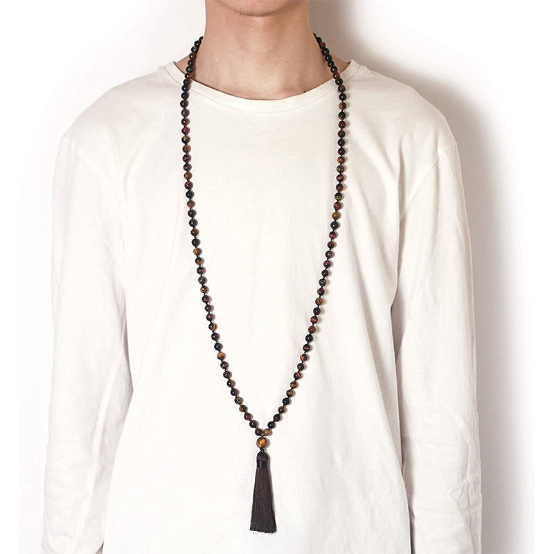 Mala Bead Necklace - Tiger's Eye Mimfurn