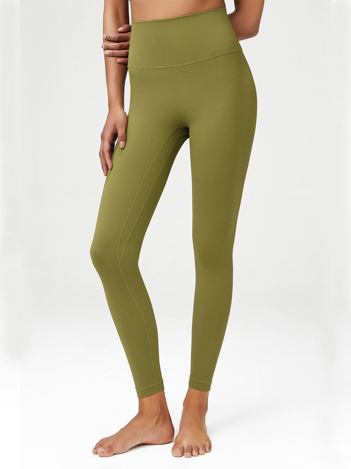 High-Waisted 7/8 Yula Luxe Yoga Leggings-Leaf Mimfurn