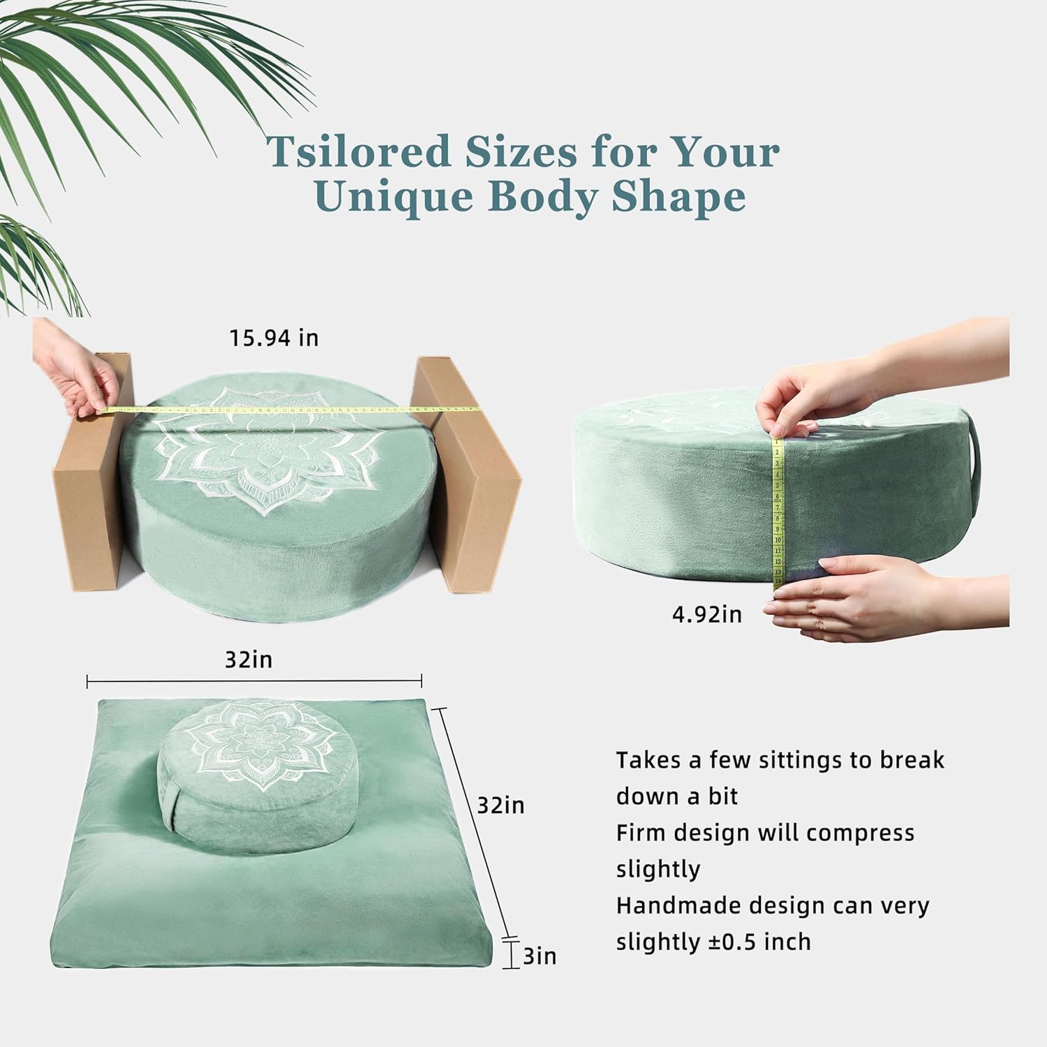 Zafu Yoga Meditation Cushion & Mat Mimfurn