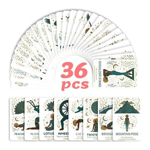 36 pieces Yoga pose Cards Mimfurn