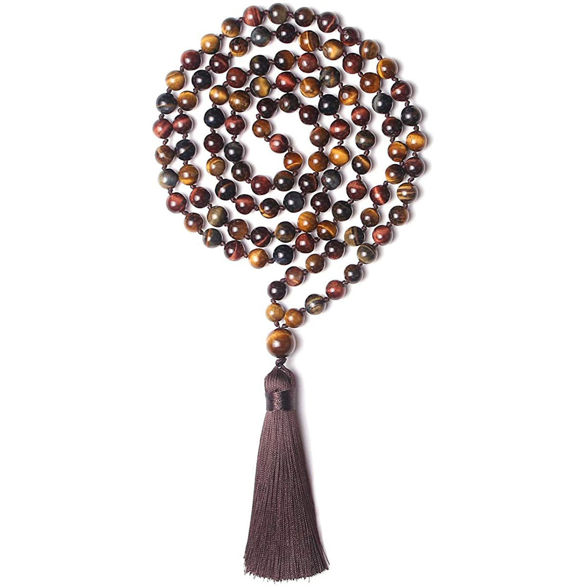 Mala Bead Necklace - Tiger's Eye Mimfurn