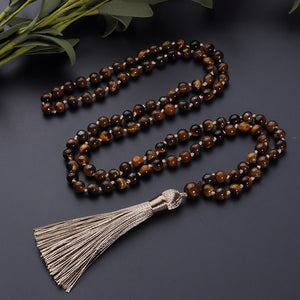 Mala Bead Necklace - Tiger's Eye Mimfurn