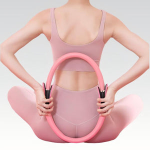 Yoga-Mad Pilates Resistance Ring With Double Handle Mimfurn