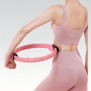 Yoga-Mad Pilates Resistance Ring With Double Handle Mimfurn