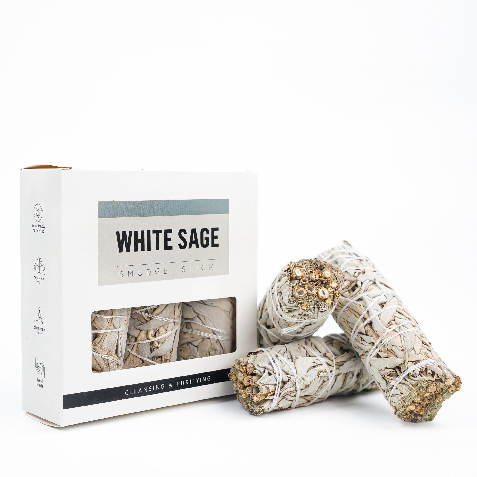 4'' White Sage Incense Bouquet Mimfurn