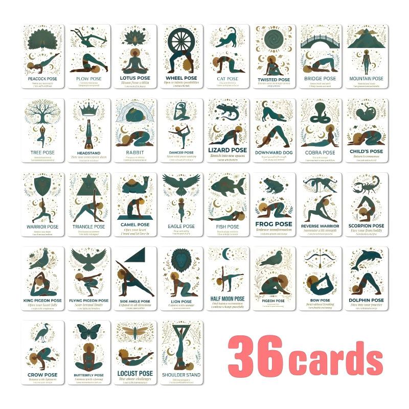 36 pieces Yoga pose Cards Mimfurn
