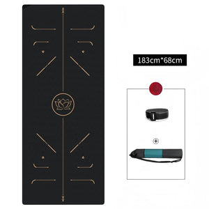 Yoga Mat black with gold TPE 6mm Mimfurn