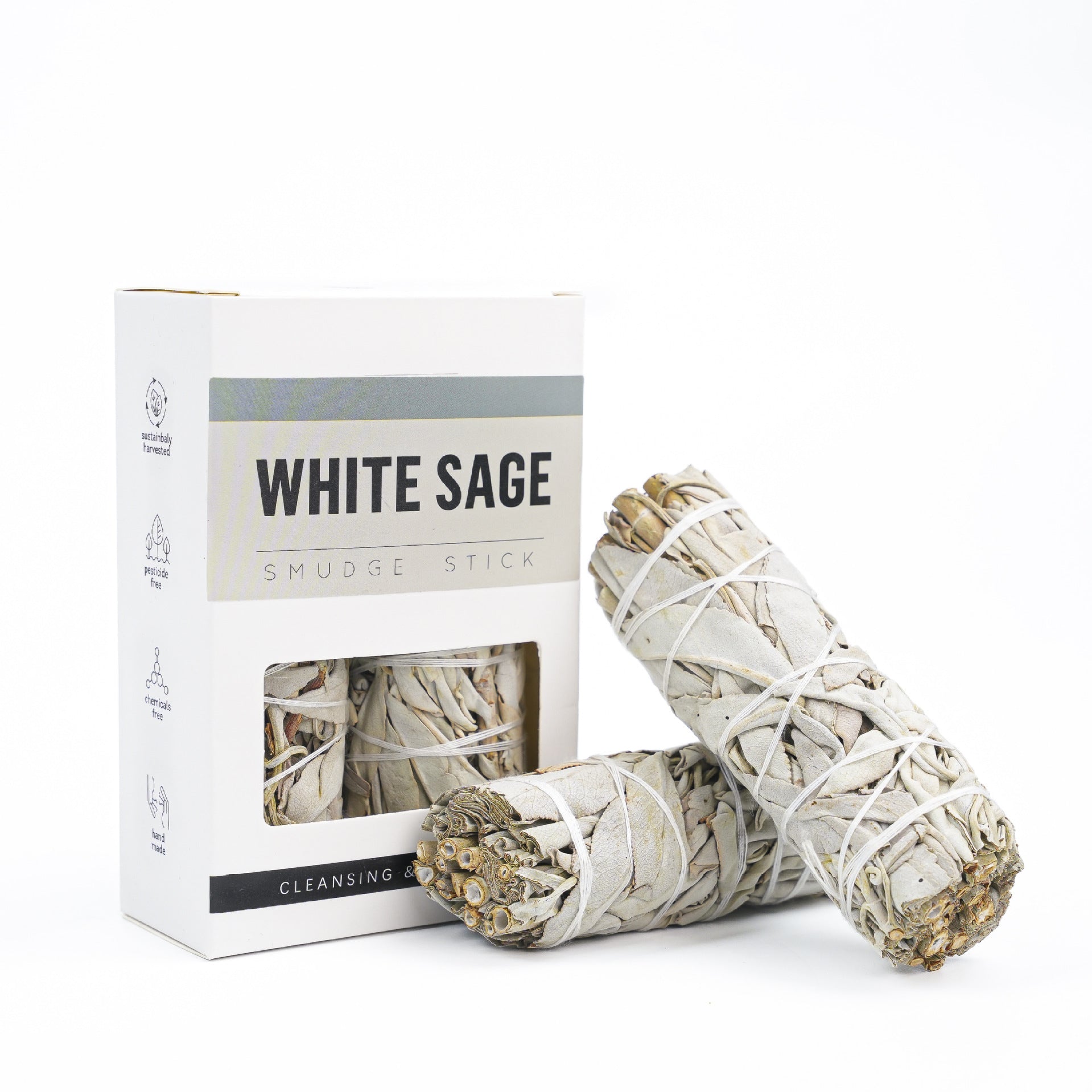 4'' White Sage Incense Bouquet Mimfurn