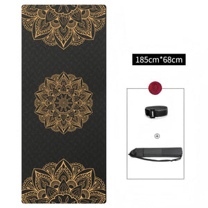 Yoga Mat black with gold TPE 6mm Mimfurn