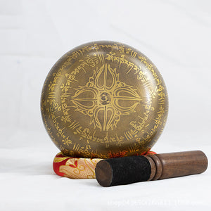 Hand Hammered Carved Tibetan Singing Bowl Mimfurn
