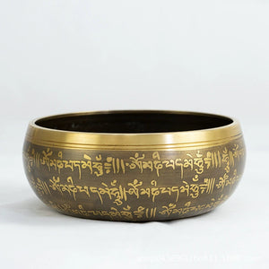 Hand Hammered Carved Tibetan Singing Bowl Mimfurn