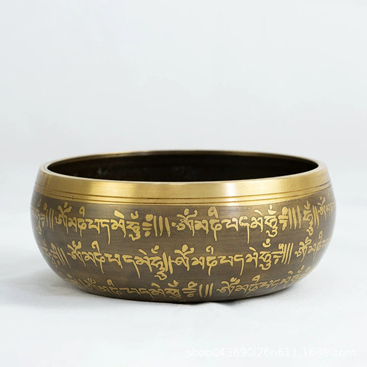 Hand Hammered Carved Tibetan Singing Bowl Mimfurn