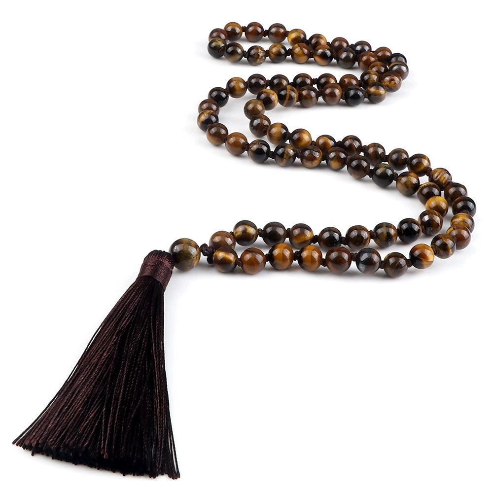 Mala Bead Necklace - Tiger's Eye Mimfurn