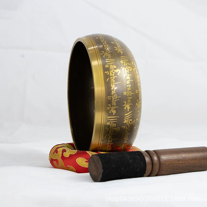 Hand Hammered Carved Tibetan Singing Bowl Mimfurn