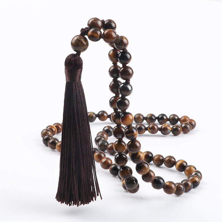 Mala Bead Necklace - Tiger's Eye Mimfurn