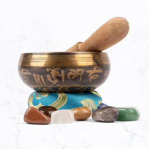 Hand Hammered Carved Tibetan Singing Bowl Mimfurn